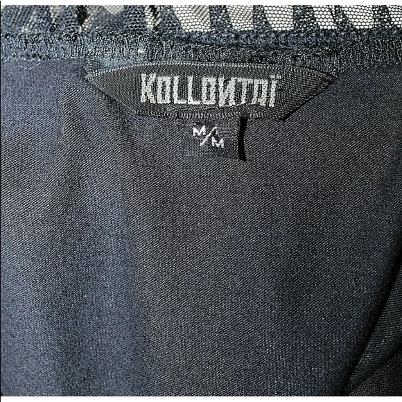 Kollontai Top Tunic M Blue Black Pink White - Picture 5 of 5